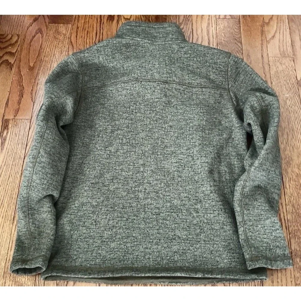 The North Face Mens M Heather Gray 1/4 Zip Fleece Pullover Mock Neck Sweatshirt